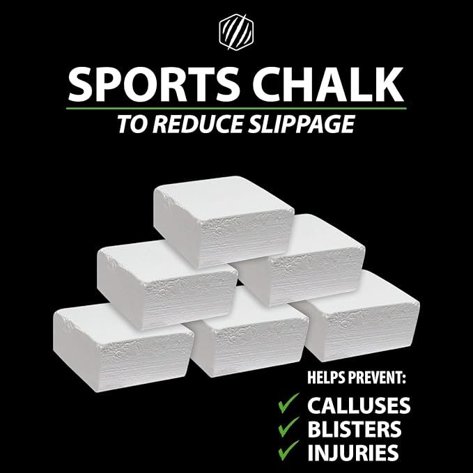 Bear KompleX - Gym Chalk Blocks - Pure Magnesium Carbonate Chalk for Weightlifting, Rock Climbing, Gymnastics, and Workout - Non Slip Grip for Hands, No Blisters and Tears - (8 pcs, 56g)