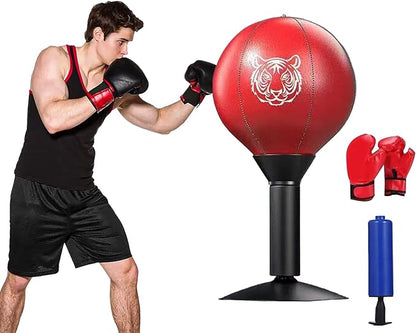 Desktop Punching Bag, Stress Buster with Suction Cup for Office Table and Counters,Super Strong Suction Speed Balls Heavy Duty Stress Relief Boxing Bag,Gag Gifts for Boss or Coworker