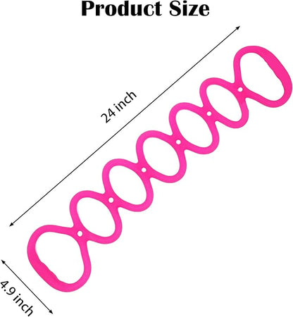 7 Ring Adjustable Loop Resistance Bands for Working Out Walk at Home，Workout Bands Exercise Stretch Band for Women&Men Fitness, Yoga, Pilates-Non-Slip, Durable Rubber, Home/Gym Use