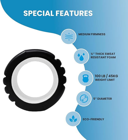 5” Mini Foam Roller - Firm, Deep Tissue Muscle Massager, Myofascial Release, Travel Friendly (Black)