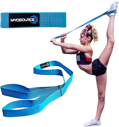 Myosource Kinetic Bands Cheerleading Flexibility Stunt Strap - Improve Stretching and Stunts for Cheer Dance Gymnastics & Physical Therapy – Stocking Stuffers Present for Kids Girls Adults - 12 Colors