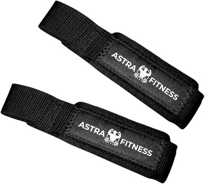Lifting Straps for Weightlifting, Bodybuilding, Powerlifting, Strength Training, & Deadlifts - Padded Neoprene with 18 inch Cotton (Lifting Strap,Black)