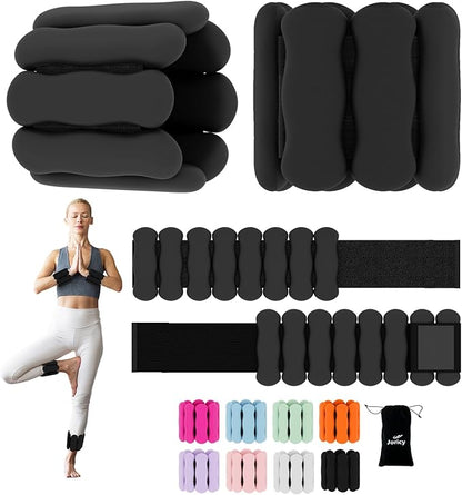 Wrist Ankle Weights for Women Men, Leg Arm Wrist Weights Bangles 1lb*2 2lb*2 Wearable Weights Pilates Weighted Bracelet for Strength Training Walking Swimming Yoga Physical Therapy