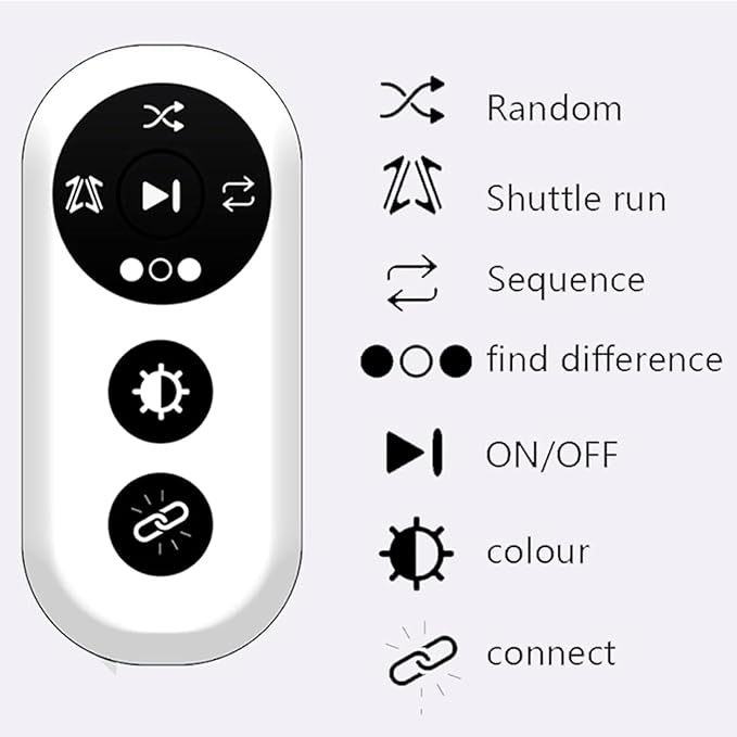 Agile Reaction Speed Training Kit, 6X Reaction Training Lights, 4 Modes with Remote Control with Remote Control, Improve Speed Agility and Reaction Time for Fitness, Training
