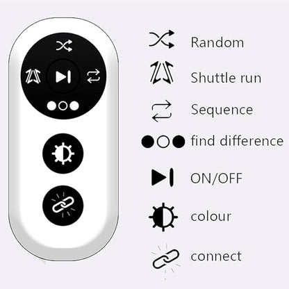 Agile Reaction Speed Training Kit, 6X Reaction Training Lights, 4 Modes with Remote Control with Remote Control, Improve Speed Agility and Reaction Time for Fitness, Training