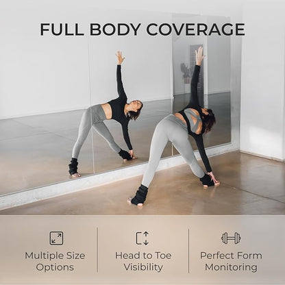 Fab Glass and Mirror Large Gym Mirror for Home Gym 48x60 - Full Length Ultra-Clear Annealed Glass Wall Mount - DIY Workout Display with Safety Backing - 1/4 Inch Low-Iron