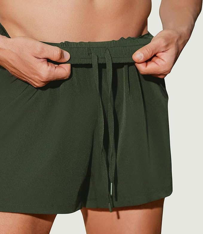 PINSPARK Men's Workout Shorts 5" Lightweight Running Shorts Quick Dry Athletic Gym Shorts with Zip Pocket Towel Loop