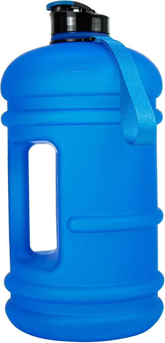 TOOFEEL 1 Gallon Water Bottle,Leakproof,Bpa Free,Dishwasher Safe,128 oz Large Water Jug wiht Handle,Travel & Camping & Sports & Gym Water Bottle For Men and Women - Matte Dark Blue
