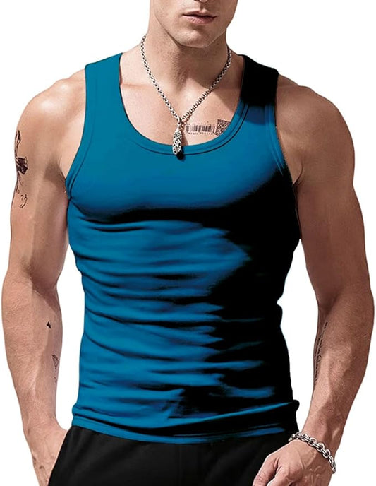 Men's Stringer Tank Tops Cotton Vest Sleeveless Gym Workout Bodybuilding Fitness Muscle T Shirts