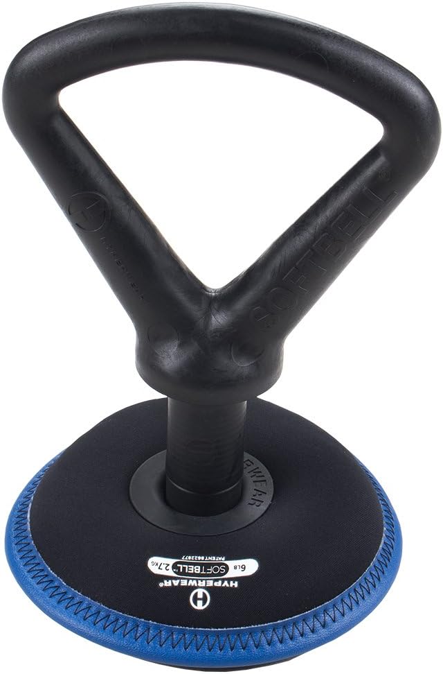 Hyperwear SoftBell Adjustable Kettlebell Set - Soft, Vinyl-Coated Weight Plates with Rubber Base - Versatile Home Gym Equipment - Compatible with SoftBell Barbell & Dumbbell