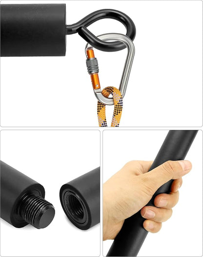 QWORK Resistance Band Bar Only, 108CM Adjustable Training Stick – Fits Most Loop Bands for Home, Gym & Travel Workouts