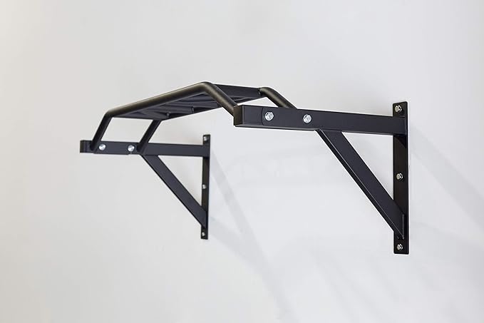 Wall Mounted Pullup Bar for Home or Garage Gyms, Straight Bar or Multi-Grip Arch - Ideal for kipping pull-ups, cross-training, and gymnastics ring stations
