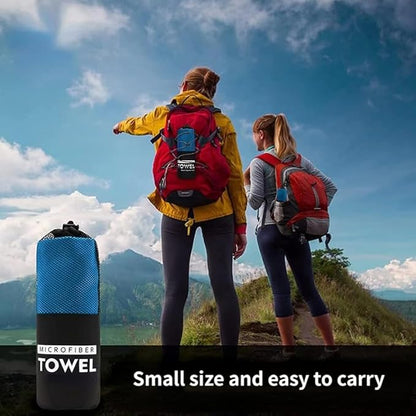 Microfiber Towel Travel Sports Towel, High Water Absorption, Lightweight, for Fitness Yoga, Swimming,Travel,Camping etc (Hot Pink, L 60"x30")