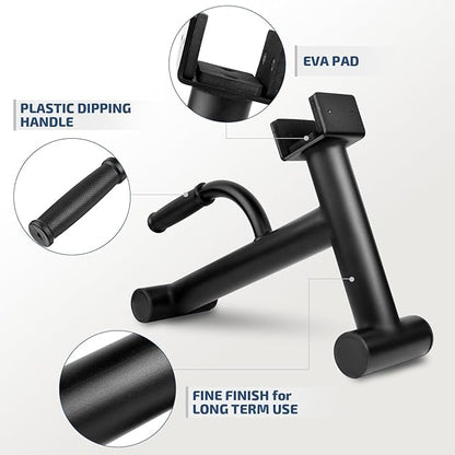 Deadlift Jack Barbell Stand,Barbell Stand for Weight Training Home Gym Easily Unload and Load 600lbs Barbell Plates for Deadlift Exercise
