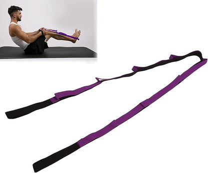 Stretch Strap Yoga Stretching Band MultiLoop Fitness Equipment for Yoga Pilates Muscle Stretching Physical Workouts Durable Tight Weaving Technology Unbreakable Design for Men