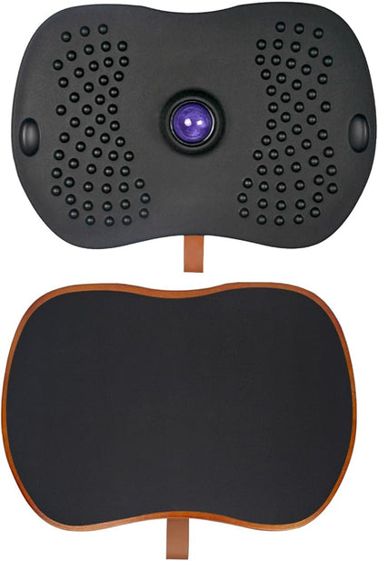 Balance Board for Standing Desk with Massage Ball, Anti-Slip Wobble Board for Office & Home, 360° Rotation Wooden Core Mat for Foot Pain Relief & Anti-Fatigue, Supports 300 lbs