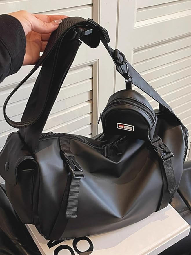 Duffle Bag for Men, Large Gym Travel Bag, Lightweight Weekend Carry On Bag, Multi-Pocket Sports Duffel for Fitness, Work, Overnight, and Short Trips