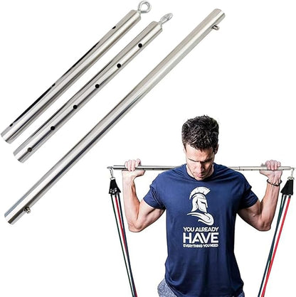 Spreader Bar Heavy Duty Expandable Exercise with 2 pcs Adjustable Strap, Yoga Training Fitness Gear, Workout Bar,Sports Gym Kit