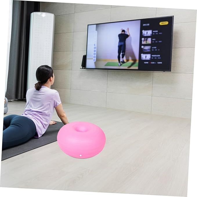balacoo Yoga Ball Fitness Donut Design Half Ball for Pregnancy Reinforced Balance Trainer