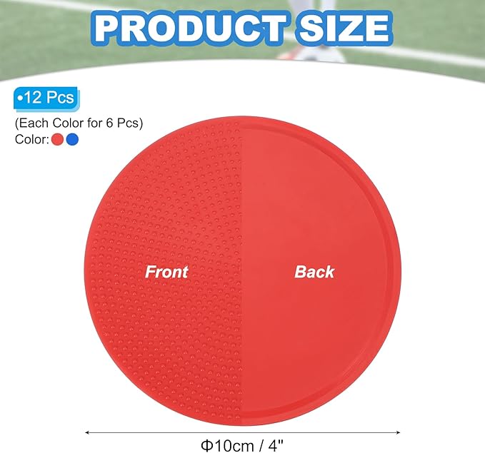 PATIKIL Spot Markers, Non-Slip Floor Dots Agility Markers Flat Field Cones Poly Dots