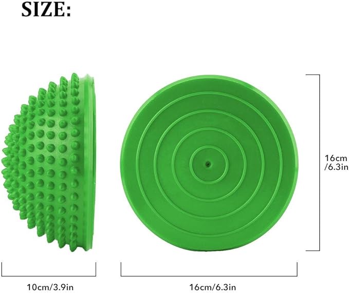 Foot Massage Ball, PVC Inflatable Half Yoga Balls, Massage Point Exercises Trainer Fitness