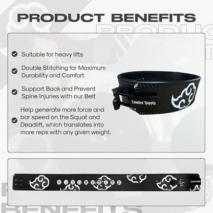 Anime Lever Belt, Weight Lifting Belt, Heavy Duty Powerlifting Weightlifting Gym Belt for Deadlifts Squats Back Support