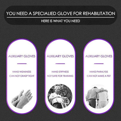 ALisasin Finger Rehabilitation Train Auxiliary Gloves Splint Finger Recovery Grip Impairment Fitness equipment grip Hand Wrist Support (Regular)