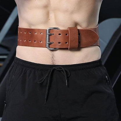 Weight Lifting Belt, Leather Weight Lifting Belt for Men Gym Weight Belt Lumbar Back Support Powerlifting Weightlifting Heavy Duty Workout Training Strength Training Equipment