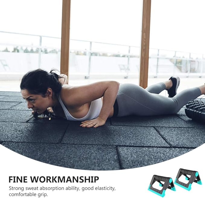 Wakauto Push Up Bars Strength Training - Push Up Bars Pushup Stands Handstand Bars, Non-slip Parallettes Bars for Strength Training and Calisthenics - Home Gym Workout Fitness Machines