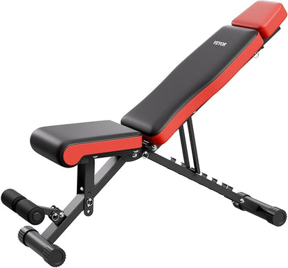 VEVOR Weight Bench, 800lbs/660lbs Adjustable Weight Bench Press for Full Body Workout, Exercise Sit-up Bench for Home Gym Strength Training, Multiple Functions, Fast Adjustment
