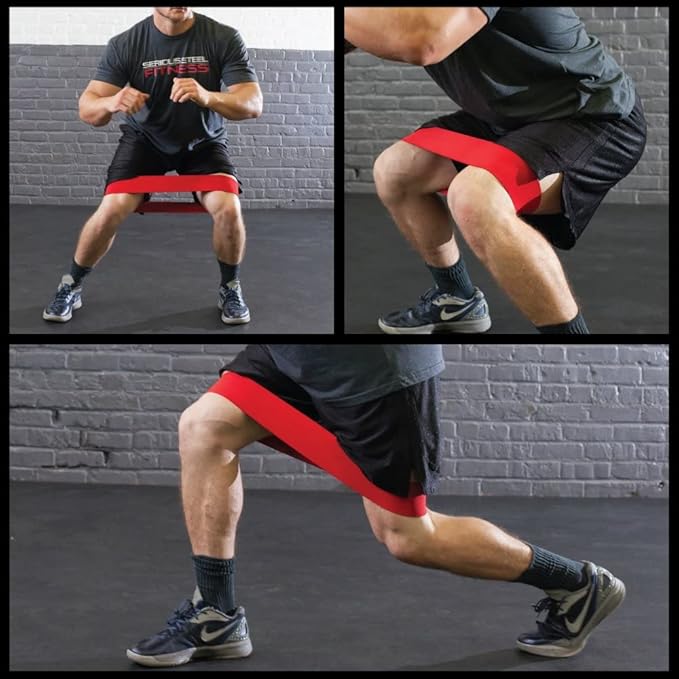 Serious Steel Fitness Hip and Glute Activation Band | Squat & Deadlift Warm-up Band for HIPS and Glutes