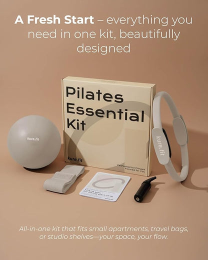 Pilates Kit for Women – Home Pilates Equipment Set with Ring, Ball & Resistance Bands | Pilates Starter Kit with Accessories in Gift Box