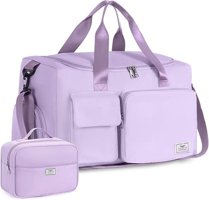 FIORETTO Women's Gym Duffle Bag with Shoes Compartment, 30L Capacity, Ideal for Travel, Gym, Sports, Duffel, Weekender