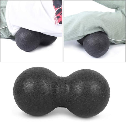 VINGVO Peanut Massage Ball, 24x12cm EPP Sports Massager Fitness Yoga Ball Massage Ball for Back Massage Acupuncture Points Massaging Equipment for Massaging Neck, Arms, Calves (Black)