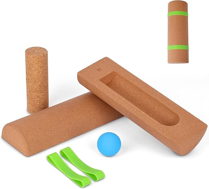 Cork Balance Board,Foot Collective Cork Balance,4-in-1 Foot Strengthener,Premium Natural Corks, Foot Balance Trainer for Relief,Home Gym & Office Fitness Equipment