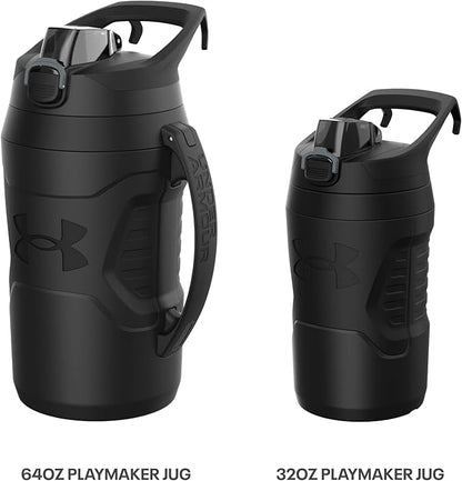 Under Armour 32 oz Insulated Water Bottles - Sports Water Jug with Fence Hook, Leak Resistant for Baseball, Football & More, 32 oz Insulated, Red/Black