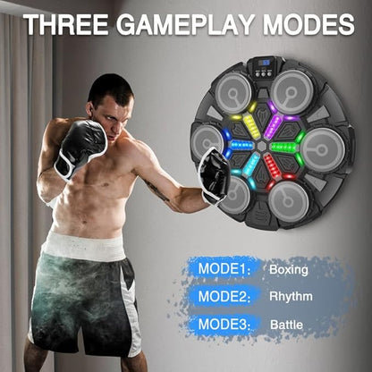 Music Boxing Machine Sport Toys for Kids and Adults,Wall Mounted Bluetooth Smart Punching Target,Training Pad Toy with Boxing Glove,Ideas Toys for Boys Girls Kids 3 4 5 6 7 8 9 10 11 12+ Years Old