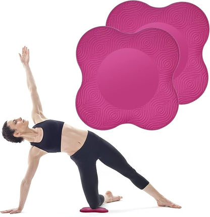 GoYonder Yoga Knee Pads 2 Pack, Yoga Knee Cushion Thick, Exercise Pads for Knees Elbows Wrist Hands Head Foam Pilates Kneeling pad