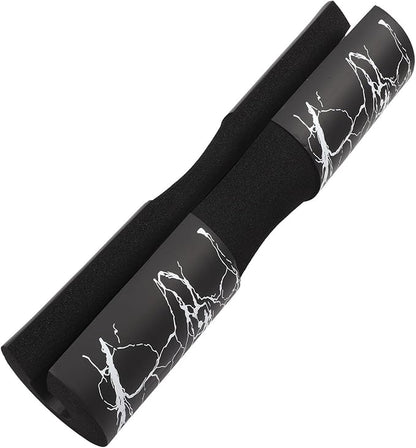 DOITOOL Fitness Barbell Pad and Shoulder Squat Cushion with Thick Foam, Neck and Hip Thrust Protective Pad for Weightlifting, Black Marble Pattern, Fitness Barbell Cover for Squats