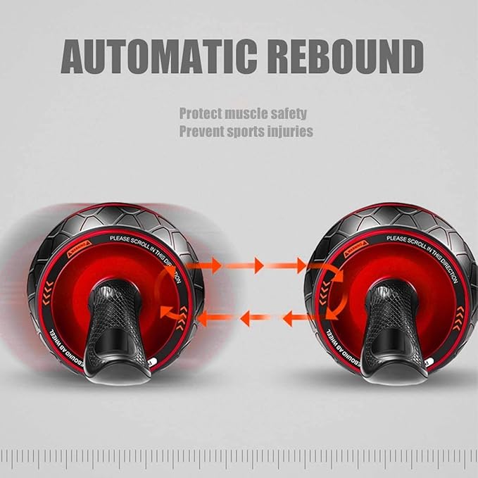 Abdominal Roller Wheel, Smart Brake Automatic Rebound Ab Roller Wheel, Mute Non-Slip Abs Carver Multiple Angles Core Workouts Ab Roller, Home Gym Equipment for Men Women Abdominal Exercise