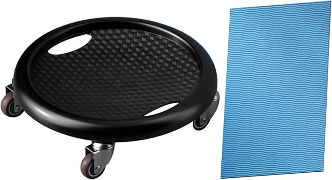 Core Coaster Abdominal Abs Training Machine Equipment,Ab Wheel Roller Exercise for Home Gym Workout Fitness,Waist Strength Trainer with a Kneel Mat