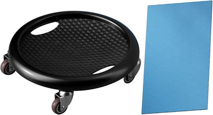 Core Coaster Abdominal Abs Training Machine Equipment,Ab Wheel Roller Exercise for Home Gym Workout Fitness,Waist Strength Trainer with a Kneel Mat