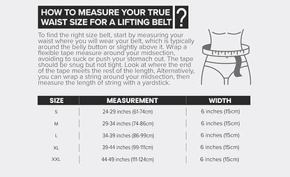 Weight Lifting Belt for Men and Women - Great for Squats, Deadlift, Lunge, Exercises and Training - Best for Olympic, Cross-Training and Bodybuilding Workout