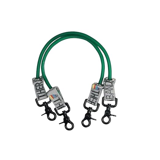 THERABAND Resistance Tubing with Connectors for Wall, Rehab & Wellness Station, Heavy Level 4, Set of 2, 12-Inch Green Tubing for Physical Therapy, Exercise, Rehab, Clinics & Pilates, Latex Tubes