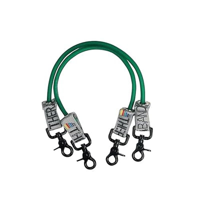 THERABAND Resistance Tubing with Connectors for Wall, Rehab & Wellness Station, Heavy Level 4, Set of 2, 12-Inch Green Tubing for Physical Therapy, Exercise, Rehab, Clinics & Pilates, Latex Tubes