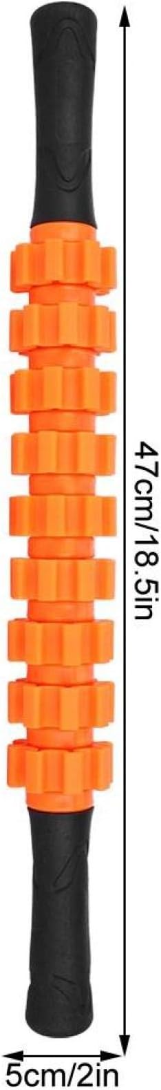 Muscle Roller Stick, High Strength Relaxation Roller Muscle Massage Sticks Fitness Sport Fascia Rods for Home Gym (Orange)