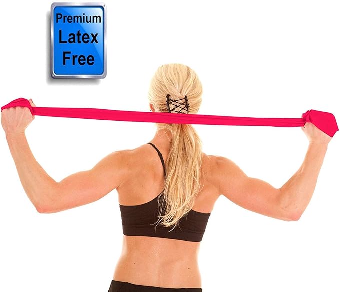 Resistance Band for Working Out | Super Exercise Bands 8,16,24 Yard Bulk Rolls |10 Strengths in Light Medium and Heavy Resistance Bands | Latex Free Workout Bands Including App and e-Book