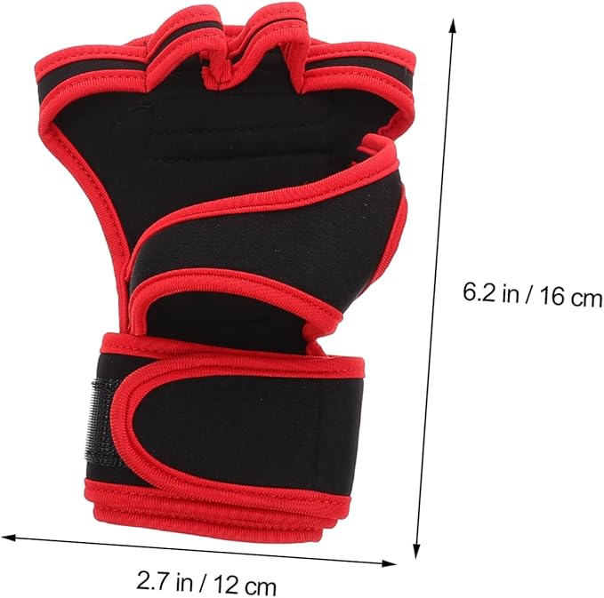 BESPORTBLE 1pair - Half Finger Weightlifting Gloves Wrist Support for Fitness Training and Comfortable Workout Gloves for Weightlifting Dumbbells Pull-ups and More