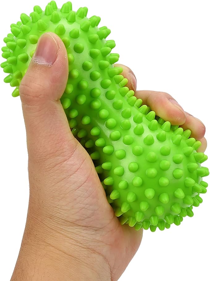 PVC Peanut Massage Ball, Peanut Massage Roller, Spiky Massage Ball, Yoga Spike Ball for Muscle Hand Planta Pedis Relaxation (Green)