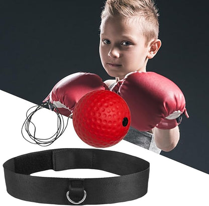 Reaction Balls Training Set - 3-Size Ball Pack, React Reflex Balls All Ages Headband, Free Cord, Child Boxing Training Headband ReactBall | Portable Fitness Reflex Ball for Home Gym Outdoor